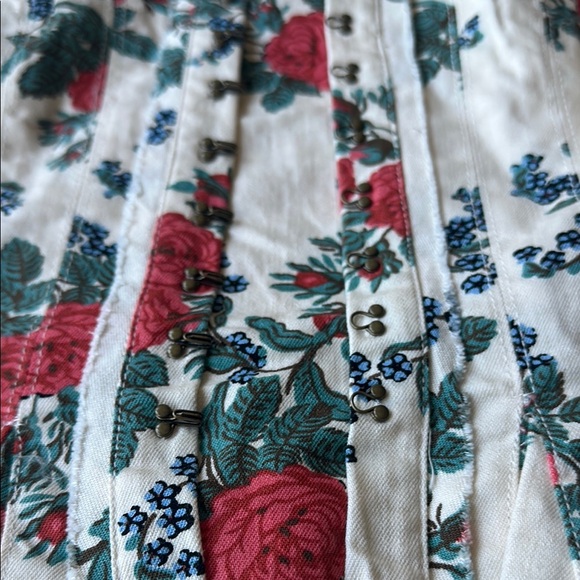 Free People Floral Strapless Corset Top XS - Picture 2 of 7